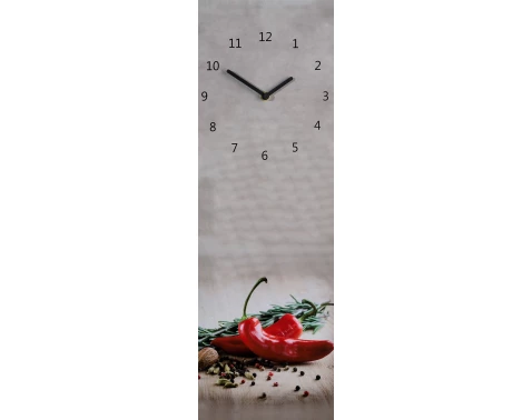 Levně Nástěnné hodiny Papriky, 20x60 cm