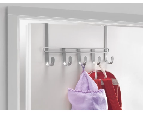 Závěsná lišta na dveře Polytherm U 38 cm, stříbrná mat