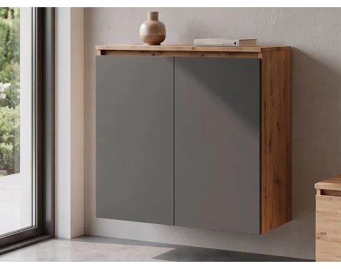 Nástěnná skříňka Asko Living, 75 cm, dub artisan/antracit