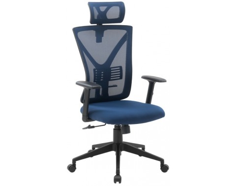 Kancelářská židle Image, modrá látka - Modrá - Plast