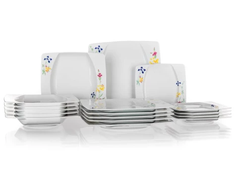 Sada talířů  (18 dílů) Eye, květinový motiv