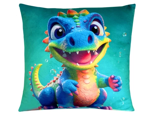 Dětský dekorační polštář Phantasy Dino, 35x35 cm