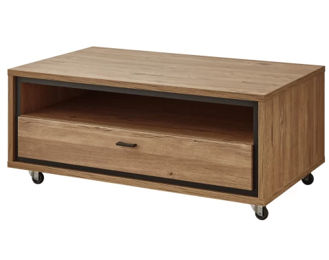 Konferenční stolek se zásuvkou Flores, dub gustavson/antracit