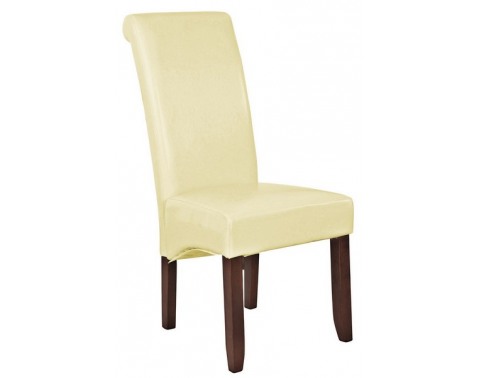 Jídelní židle Lenox, krémová ekokůže - Krémová