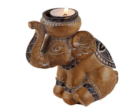 Dekorační soška/svícen Slon, 15 cm