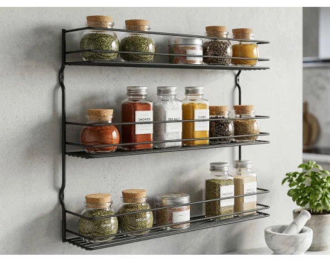 Nástěnný organizér na kořenky Pepito 3 Lava TouchTherm, černá