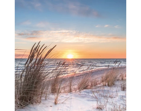 Obraz na plátně Západ nad mořem, 35x35 cm