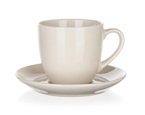 Šálek s podšálkem Natural 250 ml, ivory