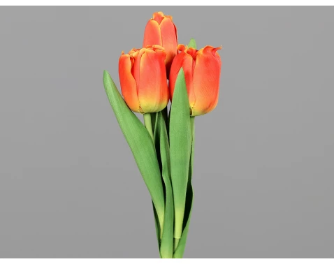 Umělá květina Svazek tulipánů 30 cm, oranžová