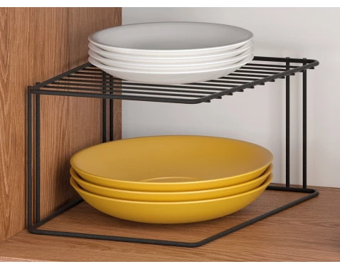 Stojan na talíře do skříňky Lava TouchTherm 25x15 cm, černý