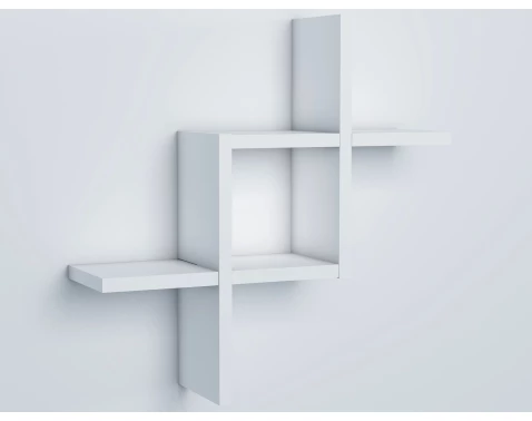 Levně Nástěnný regál/police Geometry, bílý