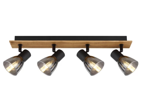 Stropní osvětlení Claude 50 cm, černá, 4 svítidla