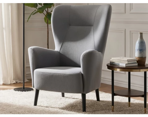 Křeslo Next, šedá látka