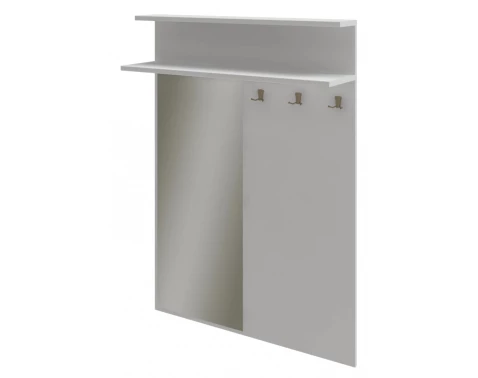 Nástěnný věšákový panel se zrcadlem Atik, bílý