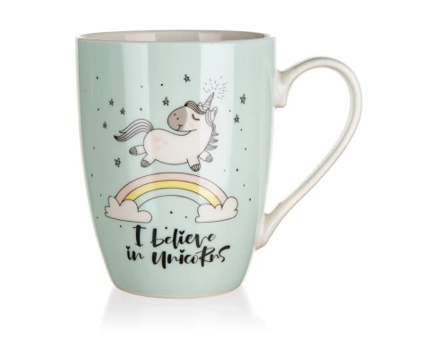 Hrnek Jednorožec 340 ml, zelený