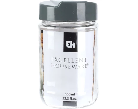 Dóza na potraviny Excellent 660 ml, sklo