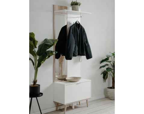 Předsíňová stěna Göteborg, bílá/dub sonoma