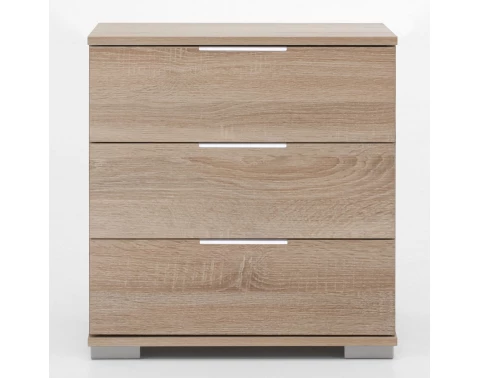 Levně Noční stolek Easy Plus, 3 zásuvky, dub sonoma