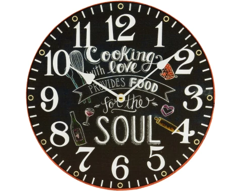 Levně Nástěnné hodiny Cooking with love, 30 cm
