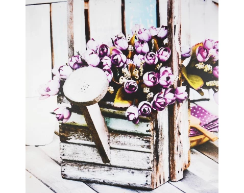 Levně Obraz na plátně Květiny, 80x80 cm