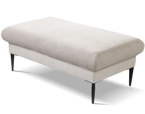 Obdélný taburet Romeo, béžová strukturovaná látka