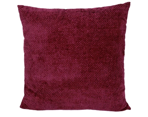 Dekorační polštář Chenille Cross 60x60 cm, červený