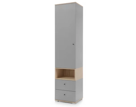 Policová skříň se zásuvkami Room 45 cm, dub biscuit/šedá