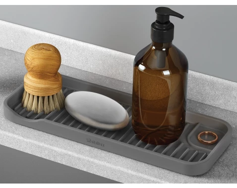 Levně Organizér/odkapávač ke dřezu Tidy-Mat 23x9 cm, šedý