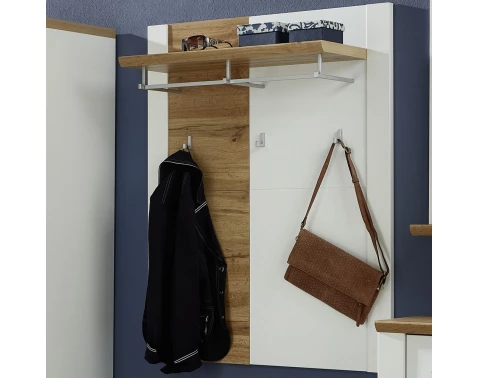 Nástěnný věšákový panel Materio, dub/bílý