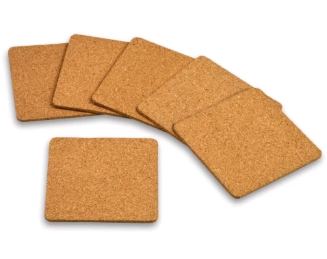 Korkový podtácek (set 6 ks) pureNatur, hranatý