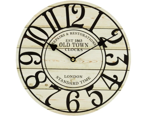 Levně Nástěnné hodiny Old Town 30 cm, MDF