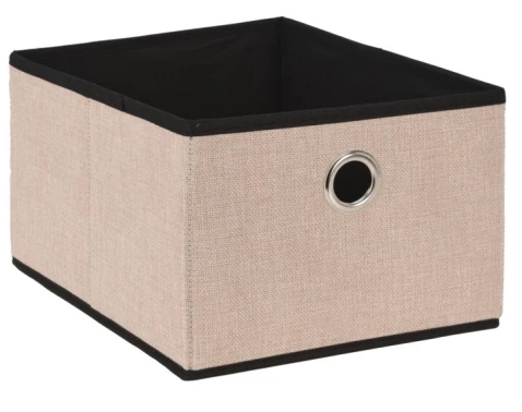 Levně Úložný box 25x18x32 cm, béžový/hnědý