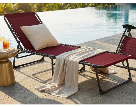 Zahradní lehátko Bielfeld, červené