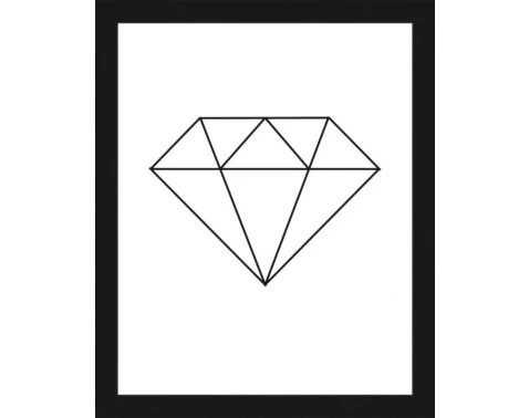 Levně Rámovaný obraz Diamant, 20x25 cm
