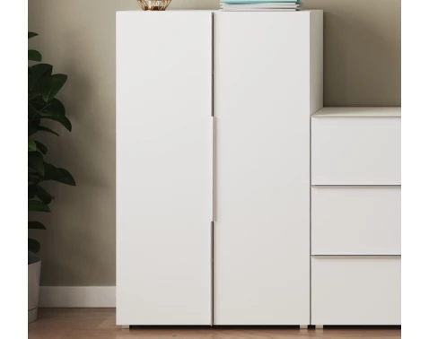 Víceúčelová šatní skříň/botník Oreso 76 cm, bílá