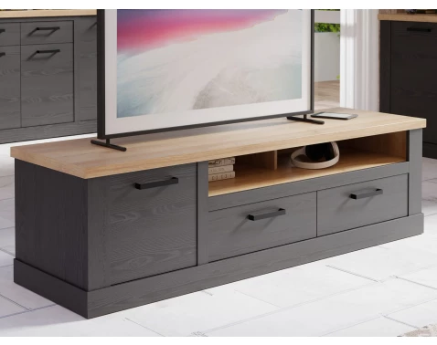 TV skříňka Duro 179 cm, dub riviera/dub cabezone