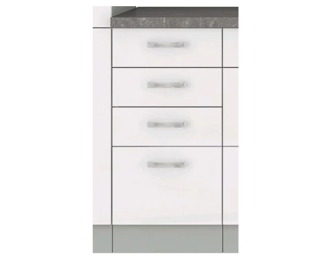 Dolní kuchyňská skříňka Bianka 40D, 40 cm, bílý lesk