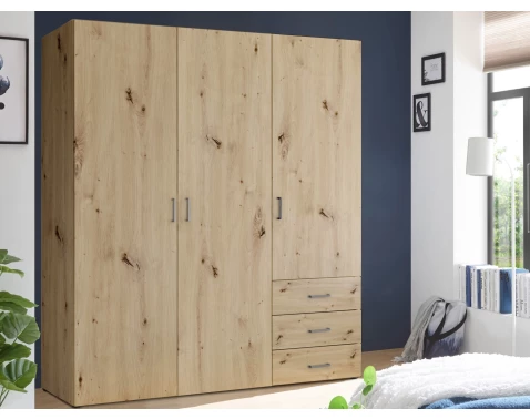 Šatní skříň Koski, 150 cm, dub artisan