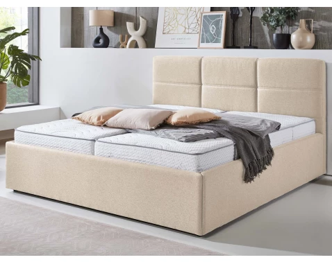 Postel Domango 180x200 cm, béžová látka