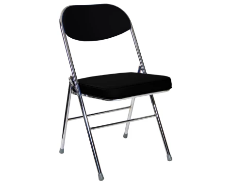 Skládací židle Liana, černá ekokůže