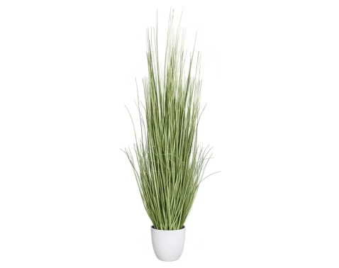 Umělá rostlina v květináči Zebra tráva 115 cm, zeleno-bílá
