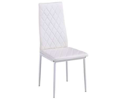 Jídelní židle Rimini, bílá ekokůže - Bílá