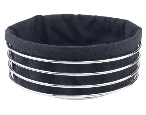 Koš na pečivo LifeStyle, kulatý černý