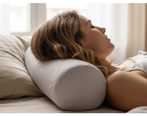 Polštář za krk (podkrčník) Orbit, bílý válec