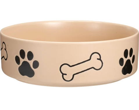 Miska pro mazlíčky 850 ml, motiv tlapka a kost