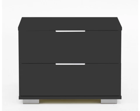 Noční stolek Easy Plus, 2 zásuvky, grafit