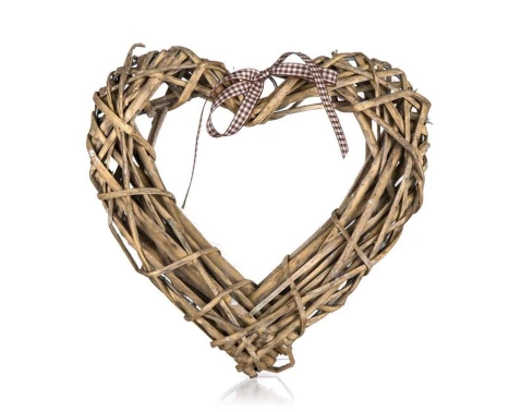 Dekorace Ratanové srdce, 20x20 cm