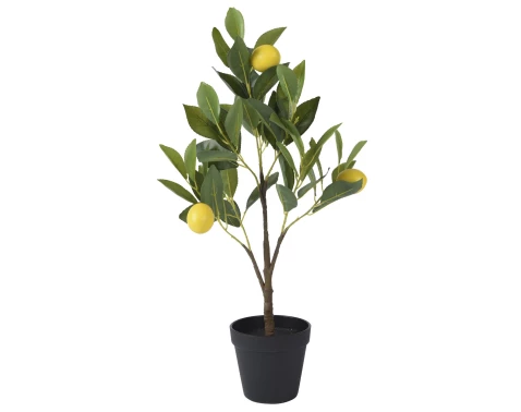 Umělá rostlina Citrónovník v květináči, 60 cm