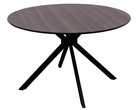 Kulatý jídelní stůl Cosmo 120 cm, šedo-hnědý jasan