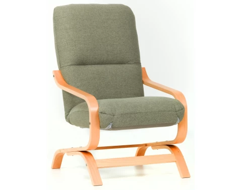 Křeslo Nela, rákosově zelená látka/olše